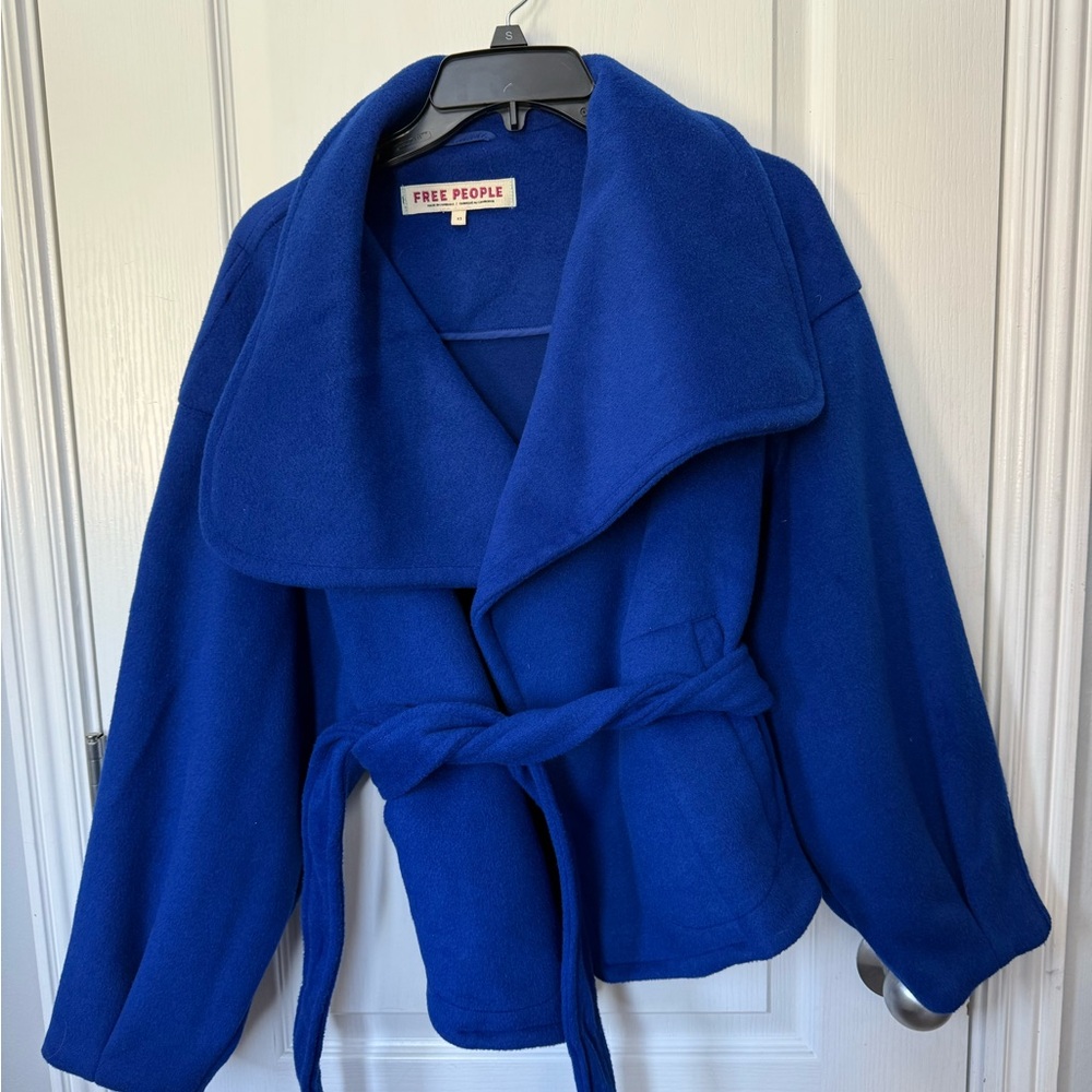 Free People Blue Pea Coat